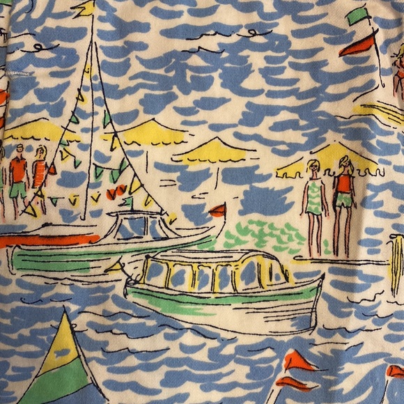 Lilly Pulitzer ‘Get Nauti’ shorts Sz 6 with pockets back zip with button - Picture 5 of 12